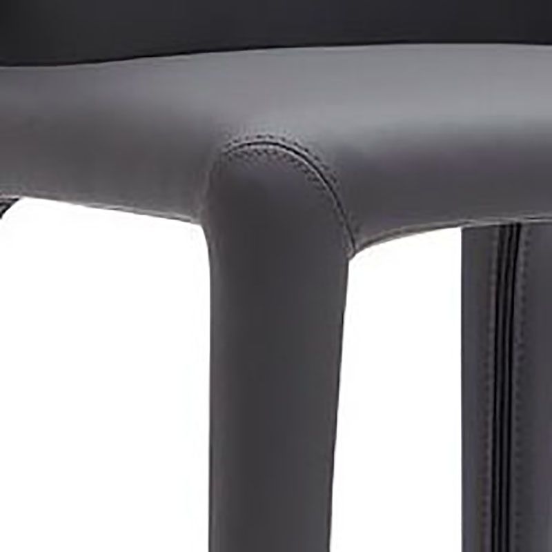 Glam Armless Dining Chairs Wingback Side Chair with Stainless Steel Legs