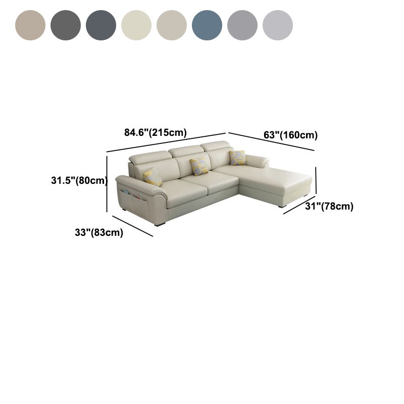 3-seater Sectional with Pillow Arm and Storage for Apartment