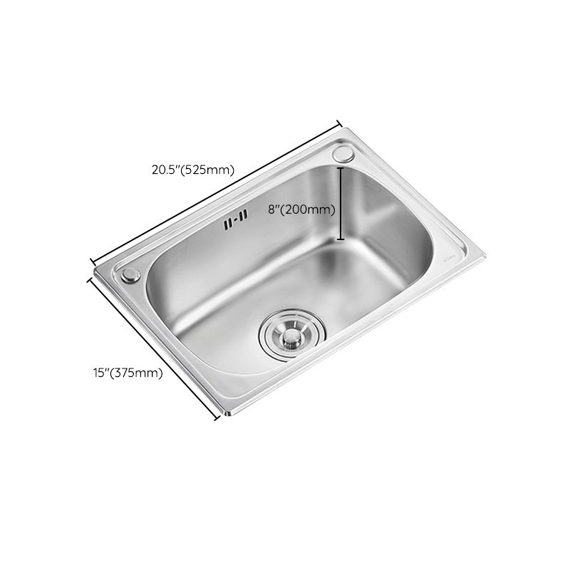 Modern Style Kitchen Sink Noise-cancelling Design Drop-In Kitchen Sink