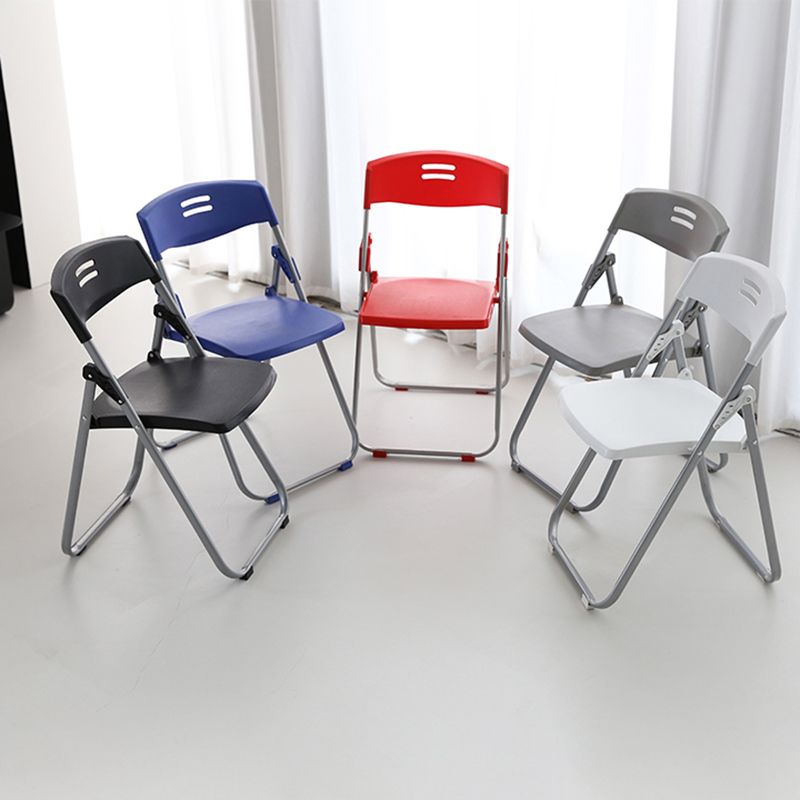 Modern Armless Conference Chair Plastic Low Back Folding Chair