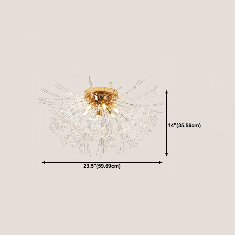 4/6-Light Modernism Golden Flush Mount Lighting LED Ceiling Light