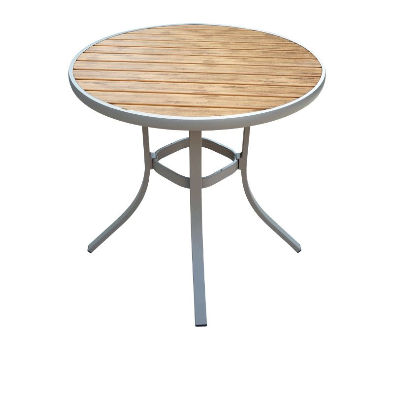 Contemporary Patio Table with Water Resistant Wooden Dining Table