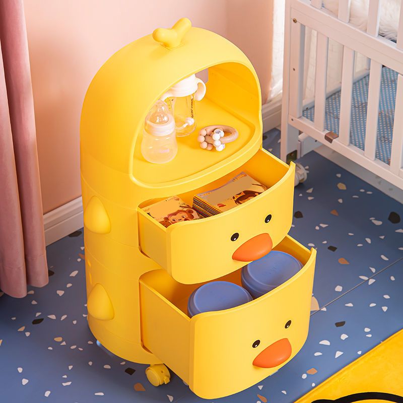 Yellow Duck Bed Nightstand Contemporary Children Storage Night Table