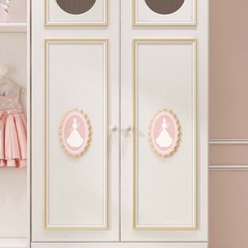 Modern Style Kids Closet White Colour Solid Wood Bedroom Youth Armoire