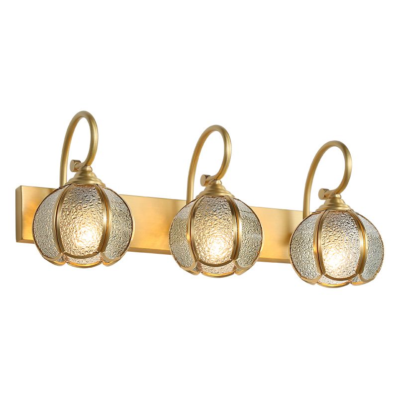 Brass LED Wall Light Vanity Wall Light Fixtures for Powder Room Restroom