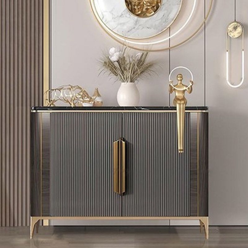 Modern & Contemporary Side Board Adjustable Shelving Credenza with Drawers and Cabinets