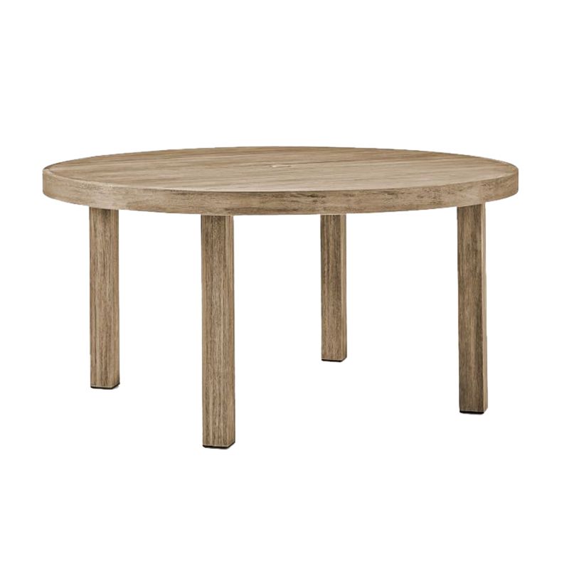 Contemporary Style Top Dining Table Solid Wood Outdoor Dining Table