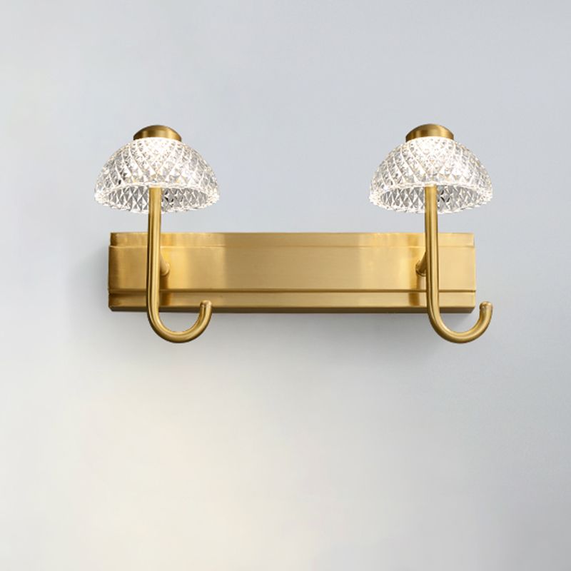 Metal Vanity Wall Sconce Contemporary Armed Wall Mounted Lamp for Bathroom