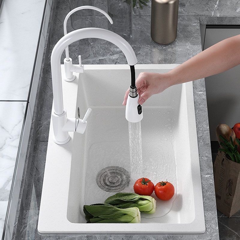 Modern Kitchen Sink Quartz with Accessories and Faucet Drop-In Workstation Sink