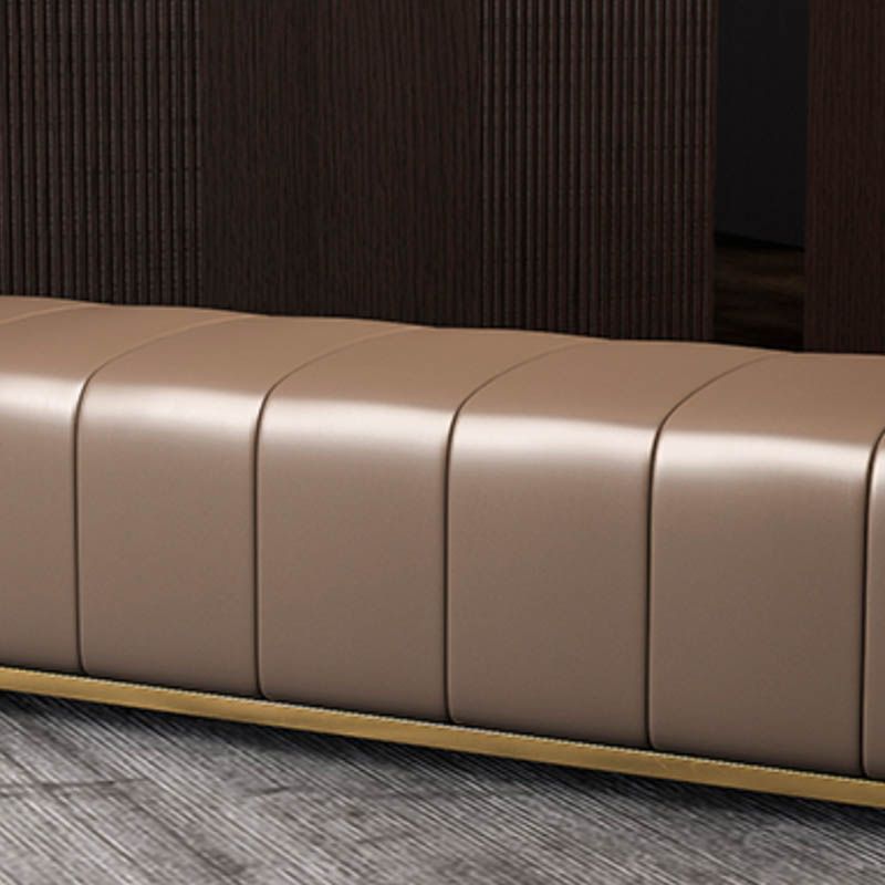 Rectangle Bedroom Bench Modern Metal Seating Bench with Upholstered