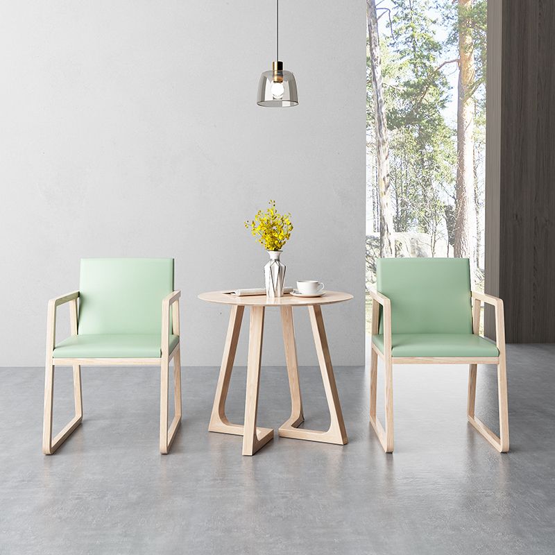 Arm Dining Chairs Modern Ash Wood Side Chairs for Dining Room