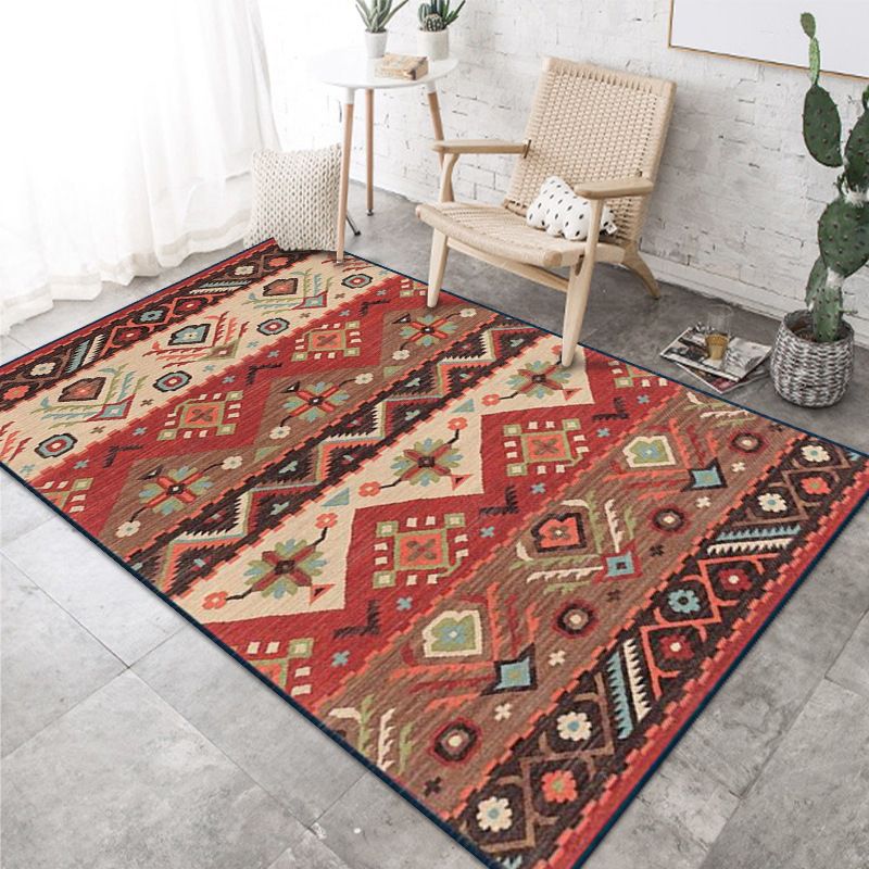 Slaapkamer tapijt Marokko print binnen tapijt polyester gebied tapijt met niet-slip rug