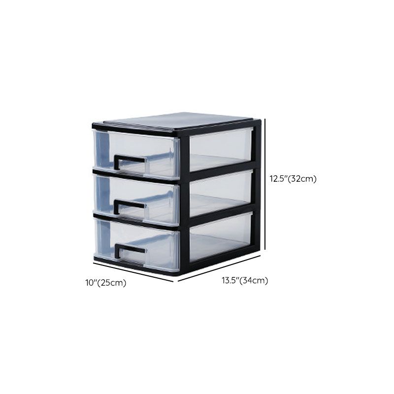 Contemporary Plastic Cabinet Vertical File Cabinet with Drawers for Office