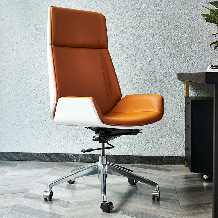 High Back Executive Chair Contemporary Armless Chair with Wheels