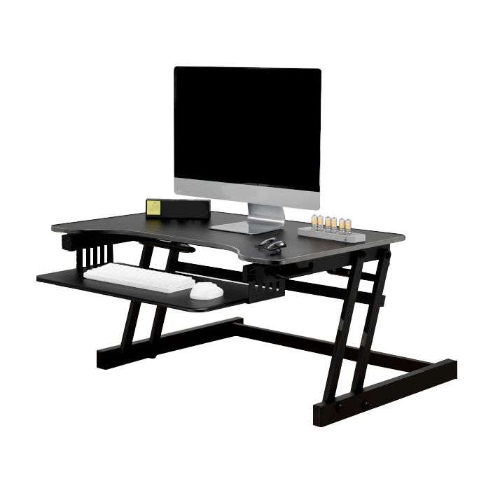 Modern Black Office Desk Height Adjustable Writing Desk for Home Office