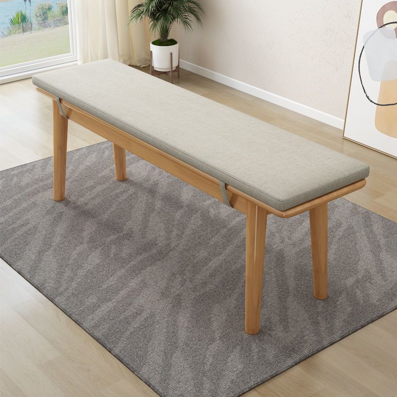 Modern Entryway Bench Cushioned Wooden Seating Bench , 12" Width