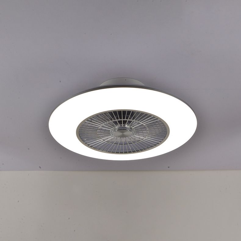 Association de plafond LED blanc en acrylique dans la simplicité moderne du ventilateur de plafond circulaire en fer Light pour la chambre