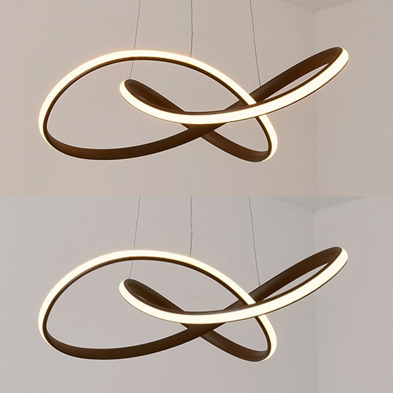 Modern Metal Chandelier Linear Shape LED Chandelier Pendant for Living Room