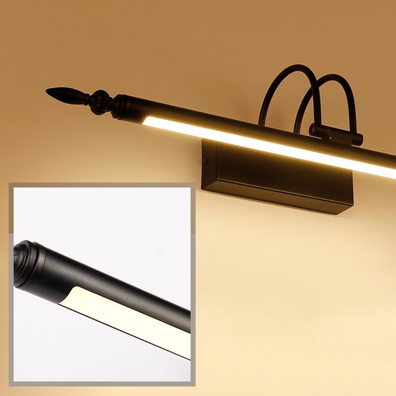 Metal & Acrylic Linear LED Bathroom Vanity Lighting Dark Black Bath Bar