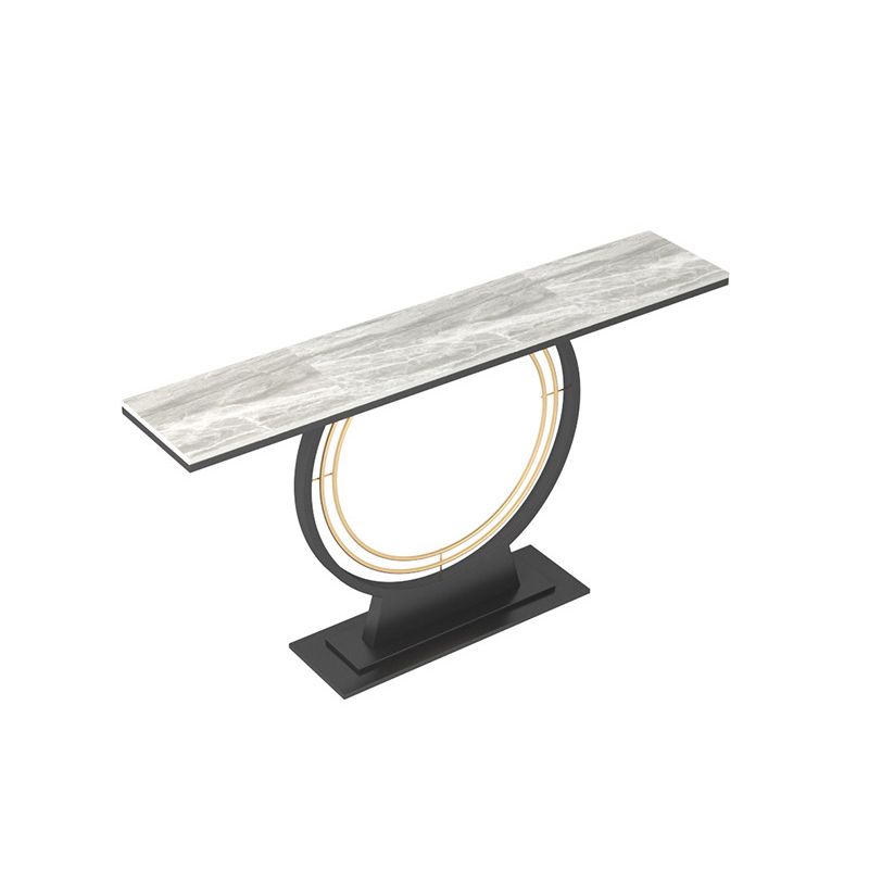 Contemporary Slate Console Table Rectangle Stain Resistant Scratch Resistant Console