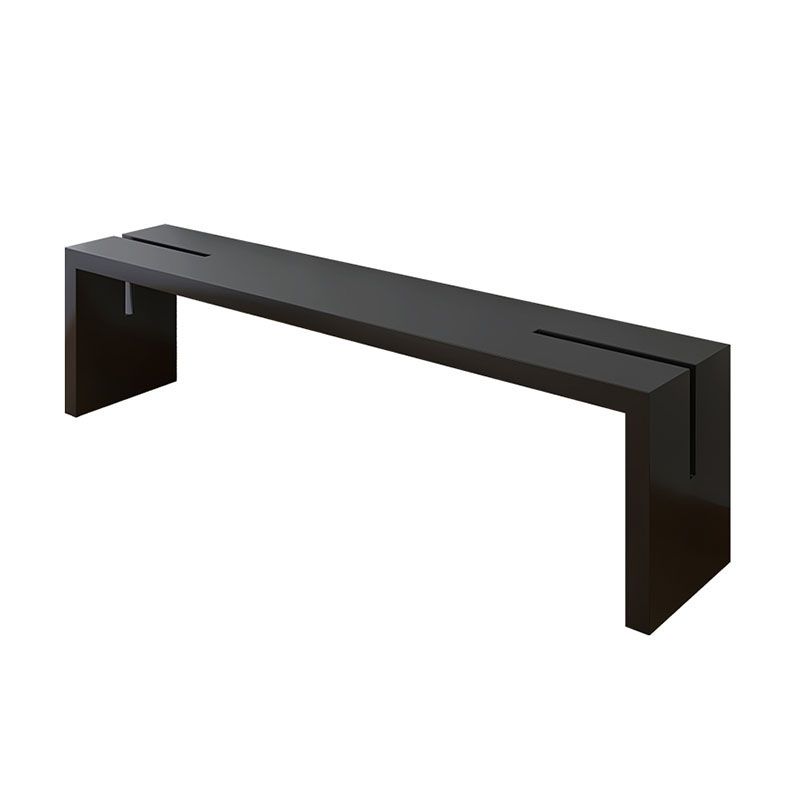 Contemporary Wooden Bench Bedroom Seating Bench in Black with Legs