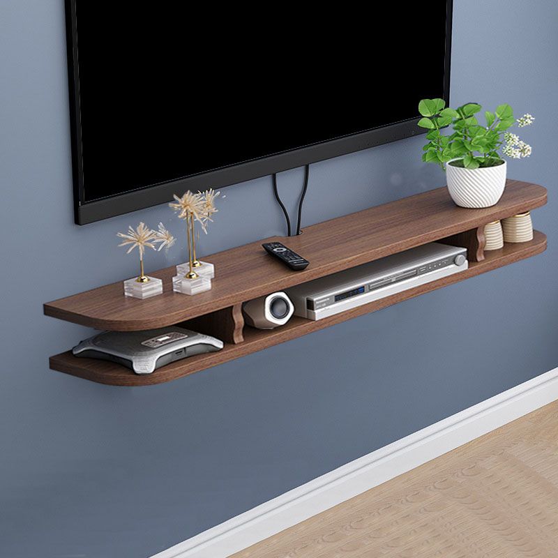 9" D Modern Wooden TV Stand Open Storage Wall Mounted TV Console