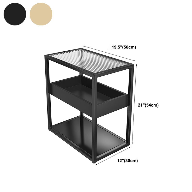 Open Storage Bedside Cabinet Modern Bed Nightstand for Bedroom