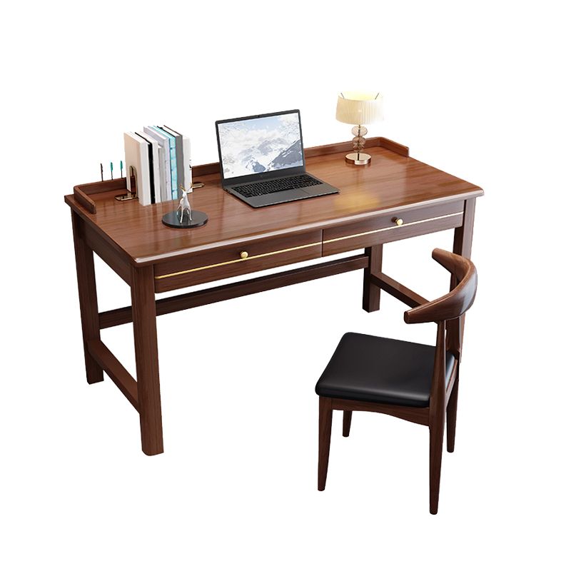 Bedroom Office Desk Solid Wood Writing Desk with Drawers , 31.5" H