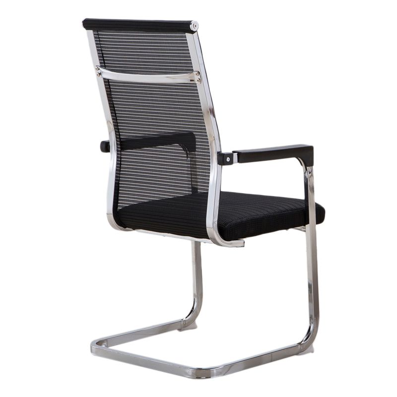 Modern Style Task Chair No Wheels Mesh Office Chair with Fixed Arms