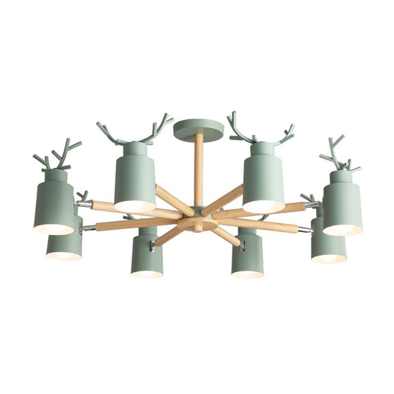 Antler Shape Pendant Chandeliers Modern Wood Hanging Chandeliers