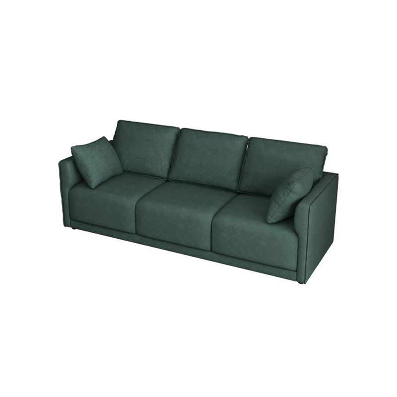 Faux Leather Sofa 25.59" D x 28.34" H Square Arm Sofa  for Living Room