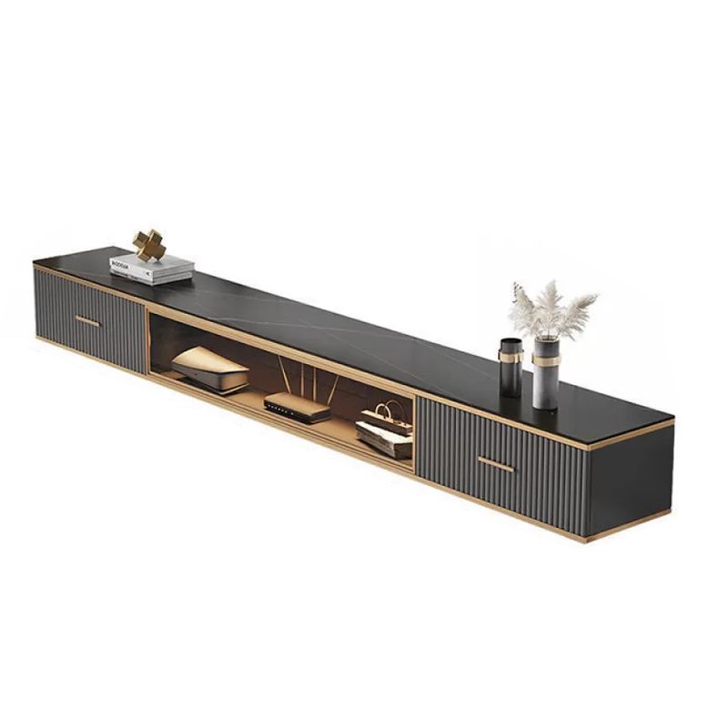 Modern Style Wall-mounted TV Console Slate TV Stand with Drawers