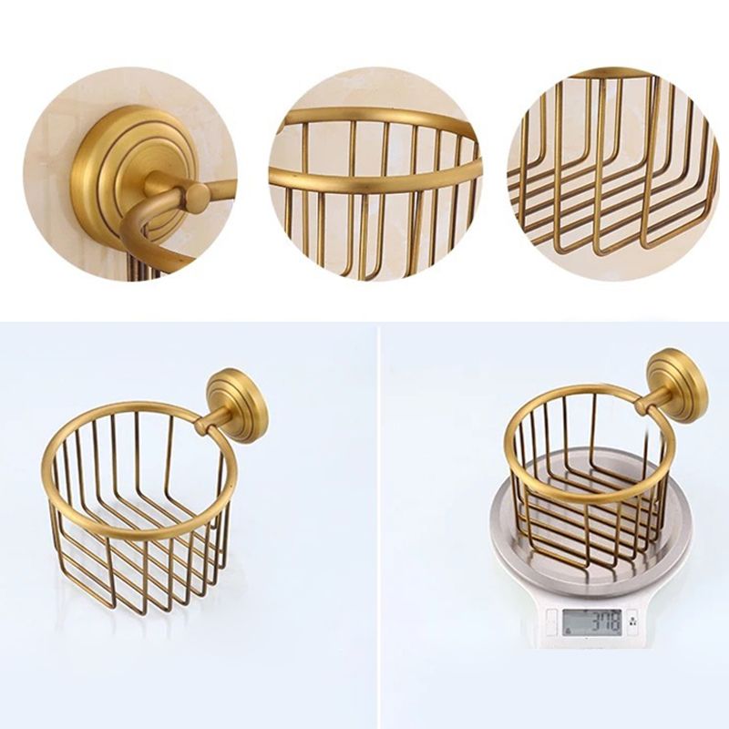 4-Piece Traditional Bathroom Accessory Set Gold Brass Bathroom Accessories Hardware Set