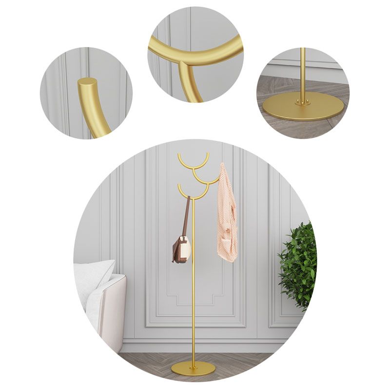 Free Standing Coat Hanger Industrial Style Metal Coat Hanger with Hooks