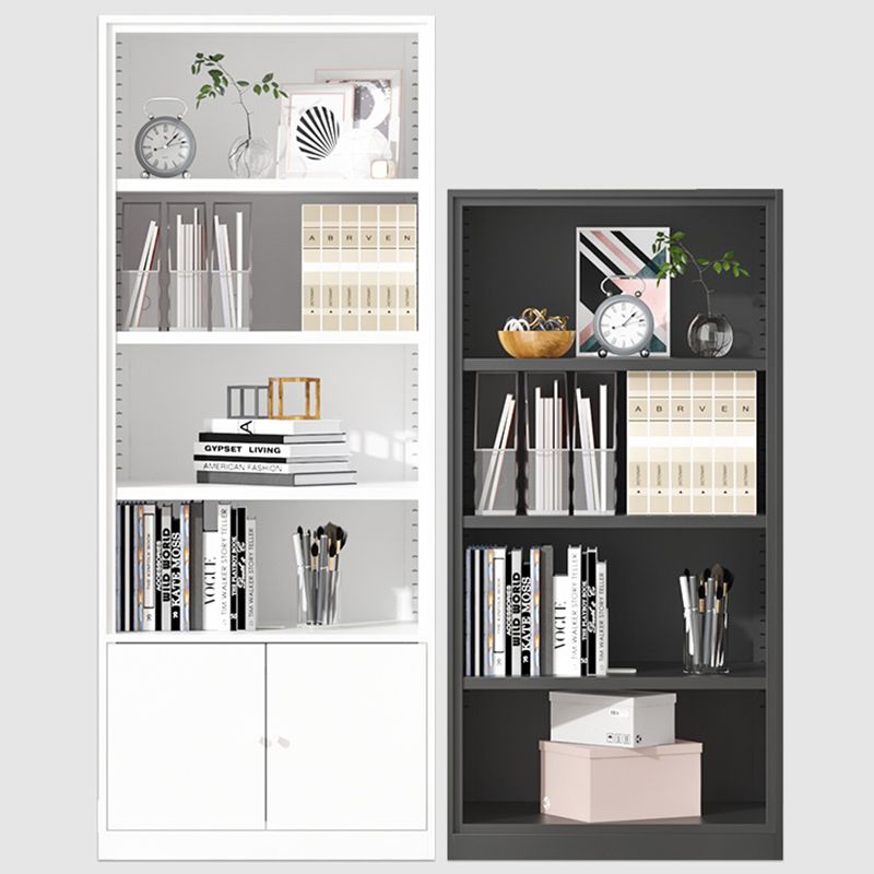 Metal Enclosed Bookshelf Modern Minimalist Rectangular Standard Bookcase