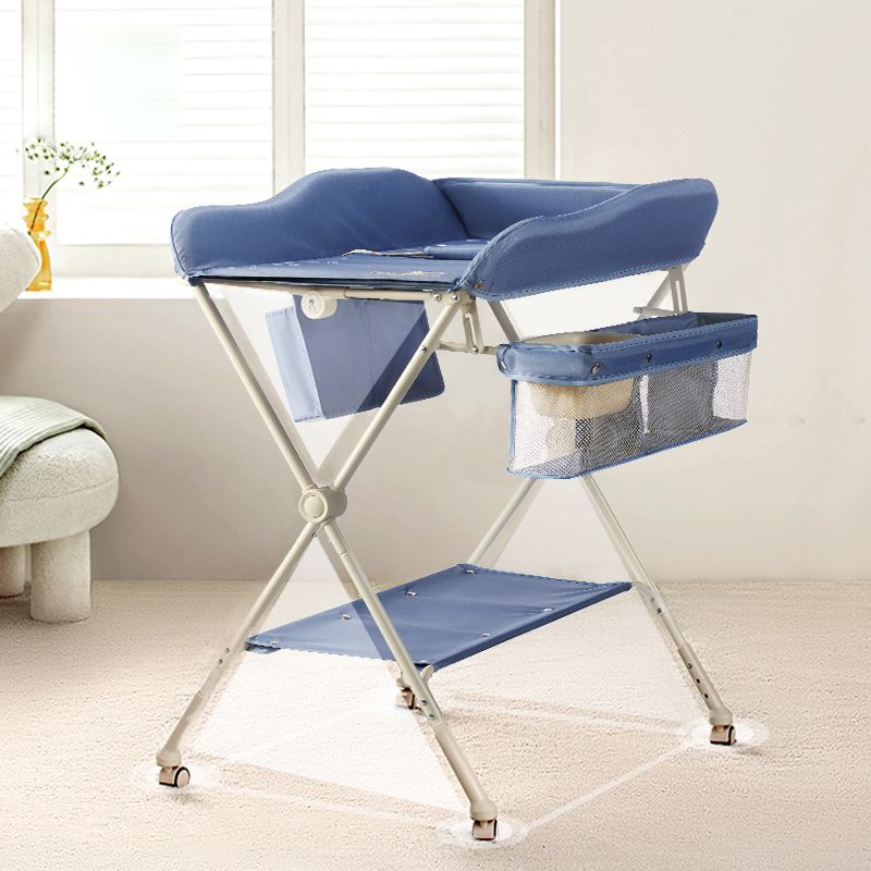 Portable Safety Rails Baby Changing Table Flat Top Changing Table with Shelf