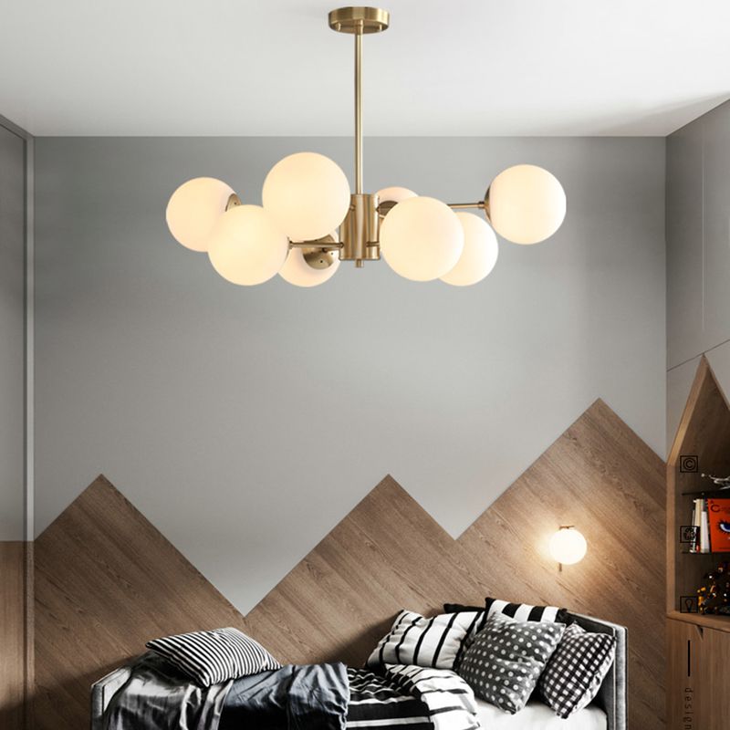 Plafond de plafond en métal Lumières luminaires modernistes luminaire avec nuance en verre