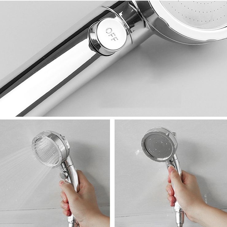 Modern Handheld Shower Head 3 Sprays Metal Round Shower Heads