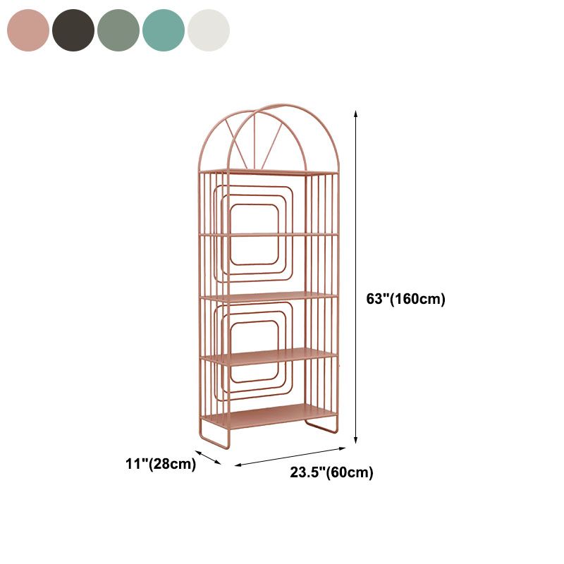 Metal Contemporary Style Bookcase Closed Back Bookshelf for Home Office