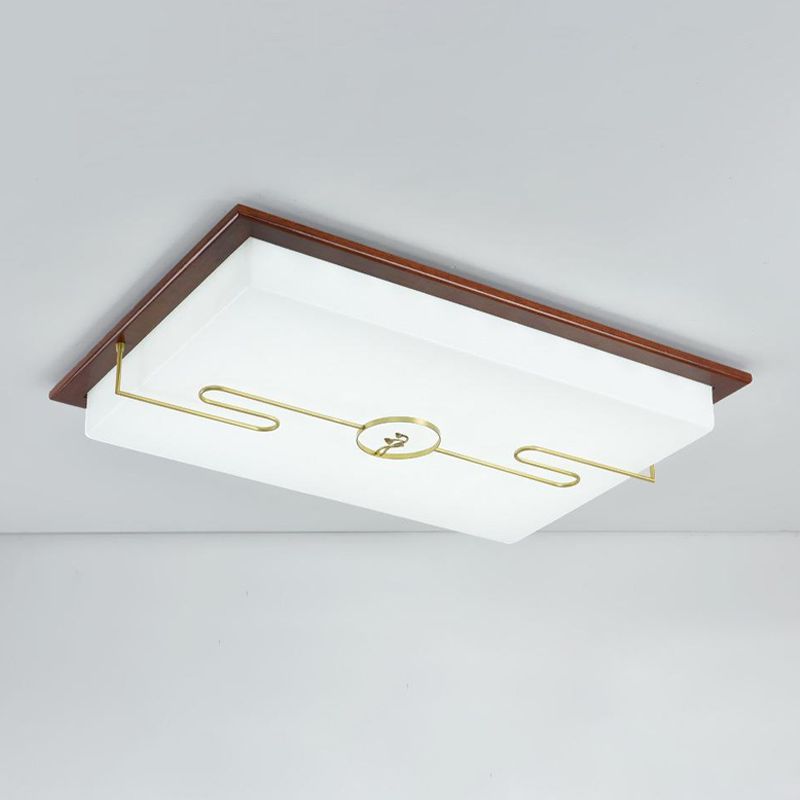 Modern Ceiling Lighting Wooden LED Flush Mount Fixture for Living Room