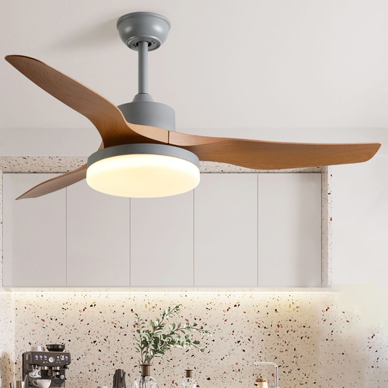 Nordic Style 3-Blade Metal Ceiling Fan Lighting for Dining Room