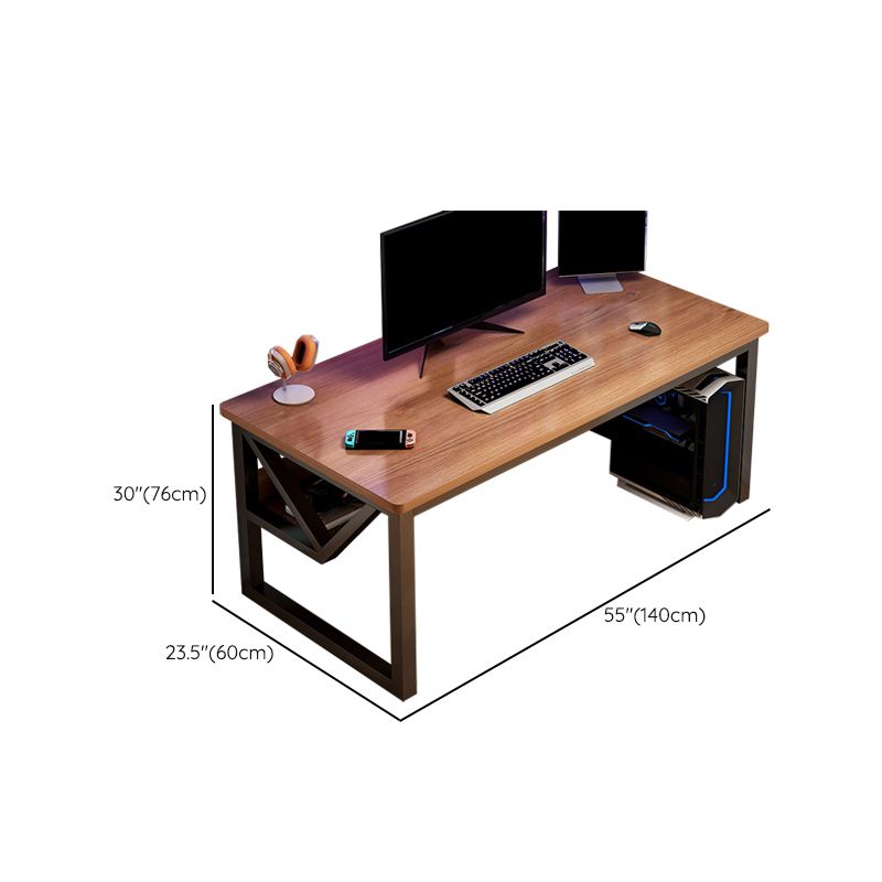 Modern Wood Computer Desk Cable Management Rectangular Office Desk