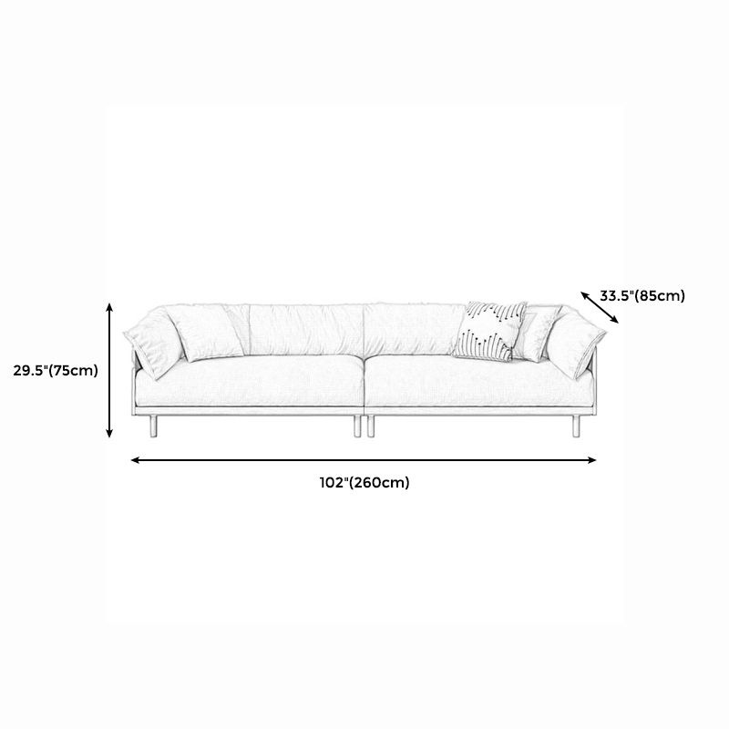 Modern Sofa Pillow Top Arm 33.4"W Sofa with 2 Pillows  for Living Room