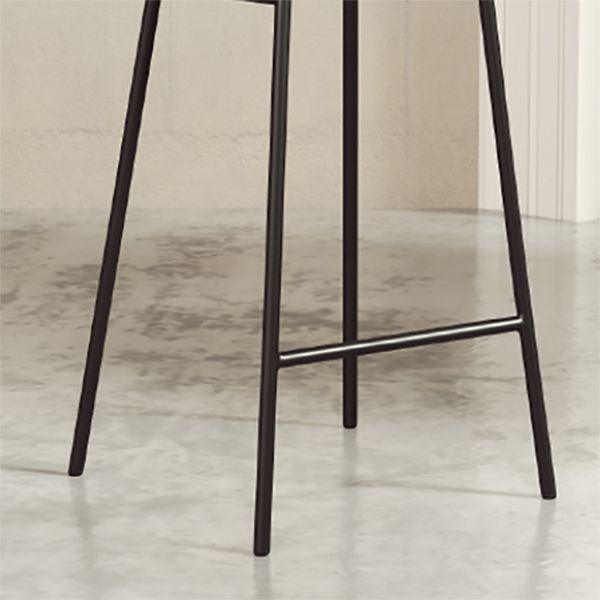 Armless Upholstered Counter Stool Industrial Bucket Seat Bar Stool