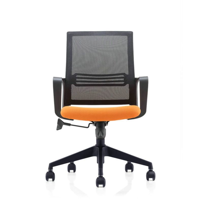 Mid Back Office Chair Fixed Arm Breathable Mesh Task Chair for Home and Office