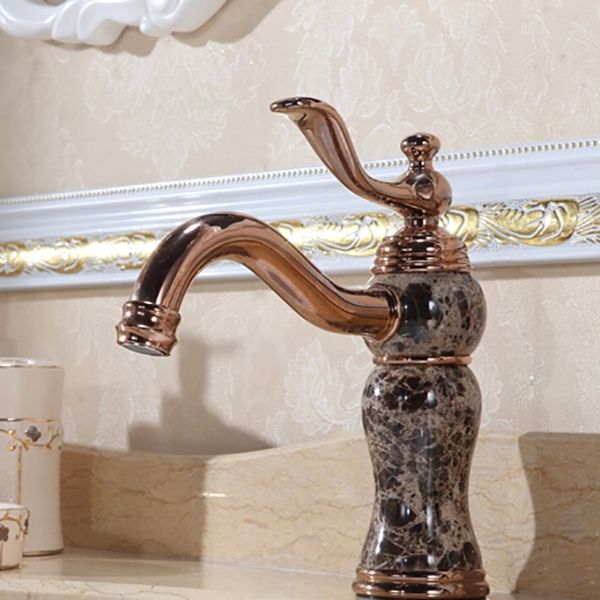 Luxury Vessel Sink Faucet Brass Lever Handles Basin Lavatory Faucet