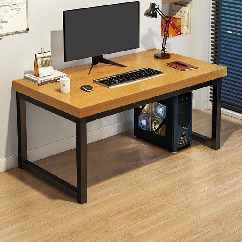 Metal Wood Sled Writing Desk Rectangular Office Desk for Bedroom