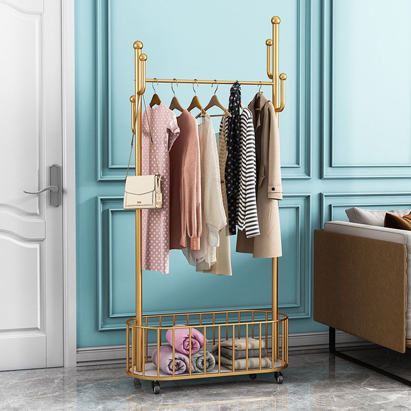 Contemporary Hall Stand Metal Shelving Included Free Standing Coat Rack