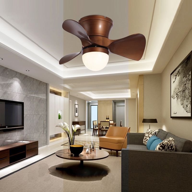 Nordic Style Ceiling Fan Lamp LED Round Shape Ceiling Fan Light for Children's Room