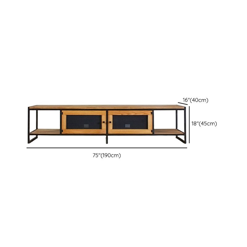 Industrial TV Stand Console Open Storage Media Console TV Stand for Living Room